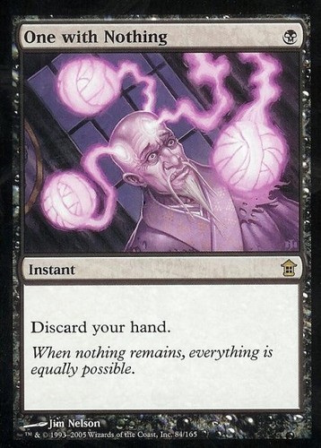 One with Nothing - Medium Play MTG Saviors of Kamigawa