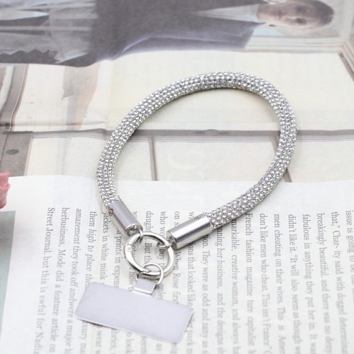 Glitter Rhinestone Phone Lanyard Diamond Crystal Keychain Phone Accessories - Photo 17 sur 21