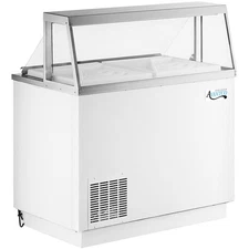 47 1/8" 8 Tub White Deluxe Ice Cream Dipping Cabinet