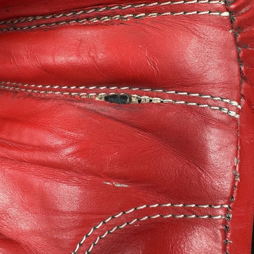 Windy 16oz Classic Muay Thai Boxing Gloves Red W/ White Strap - Used - Picture 20 of 24