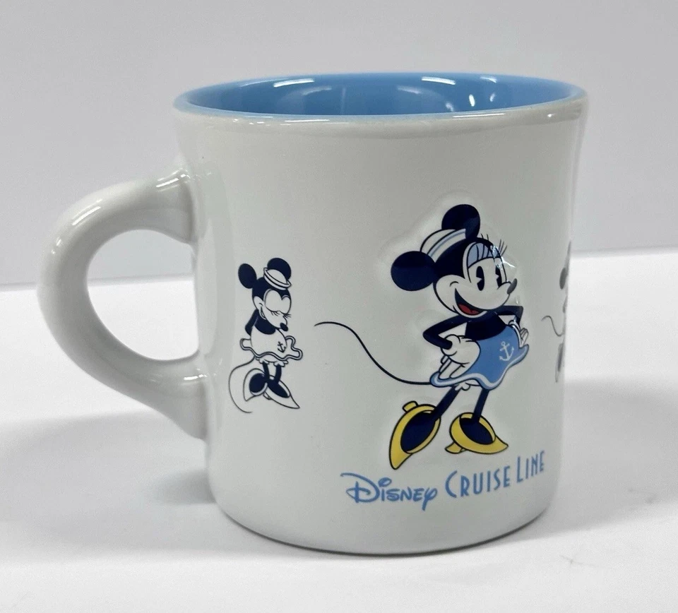 Taza Disney Cruise Minnie Mouse | Taza de té café cerámica azul náutica 9 oz Foto 2 de 4