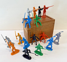 Marx 54 MM Alamo Mexican Shako Infantry Set 16 Mix LotD VINTAGE Plastic Soldiers