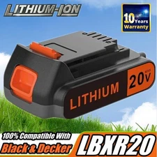 2.0Ah for Black and Decker 20V Lithium-Ion Max Battery 20 Volt LBXR20 LBXR2020