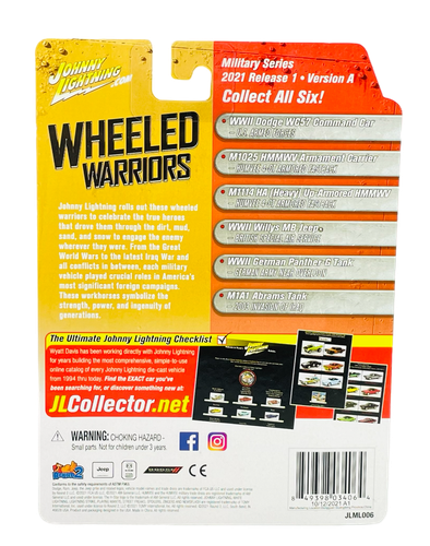 JOHNNY LIGHTNING WWII WILLYS MB JEEP 1:64 DIE CAST METAL MODEL NEW BLISTER - 第 4/5 張圖片