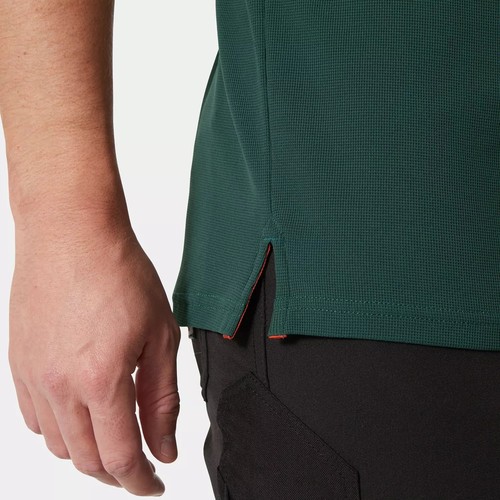 $70 Helly Hansen Kensington Tech Polo Shirt, Darkest Spruce, Quick Dry, UPF 40+ - Picture 6 of 6