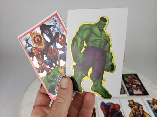 12x Marvel Heroes Set Vending Sticker 2010 - Metallic Prisma Spiderman Wolverine - Bild 3 von 15