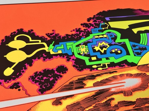 Heavy Metal Jack Kirby SIGNED Mondo Black Light Lords Of Light Control Room - Bild 11 von 24