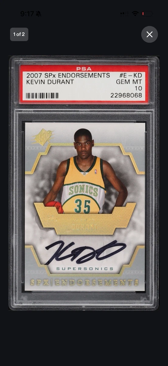 Kevin Durant 10 Graded Basketball Autographed Sports Trading Cards