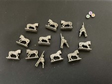 Joblot Of Vintage Metal Small Toy Soldiers And Horses