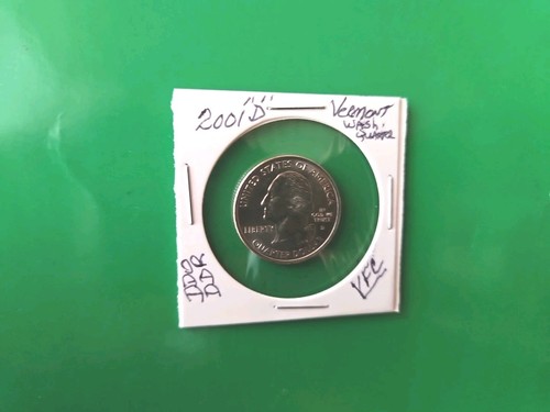 2001 'D' WASHINGTON QUARTER STATE OF VERMONT DDO DDR, VFC