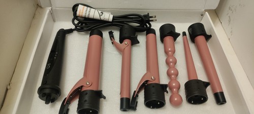 Interchangeable Ceramic Curler Set 6 IN 1 Adjustable Heat Settings Electric - Picture 2 of 17
