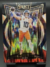 2024 Panini Select Bo Nix Red Black Shock Prizm RC #30