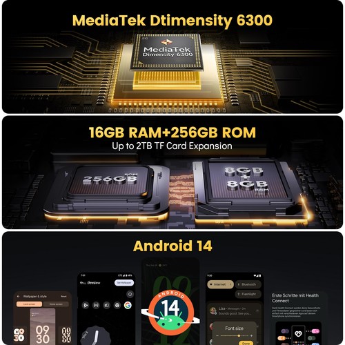 Armor X31 Pro 5G Smartphone robusto (2025), SD 16 GB + 256 GB/2 TB, MTK dimensione 6... - Foto 3 di 9