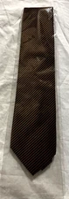 NEW Kinloch Anderson Scotland Black Stripe Tie Necktie 56”