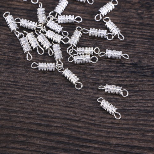 20PCS Chiusure Gioielli Fermaglio Tipo Vite a Barilotto per Collana Bracciale Catena Fai da Te - Foto 4 di 12