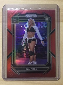 🔥2023 Panini Prizm WWE Sol Ruca Red Prizm RC #105 Rookie SP #’d /299