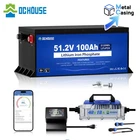 DC HOUSE Pro 48V 100Ah Lifepo4 Lithium Golf Cart Battery with 48V 18A Charger