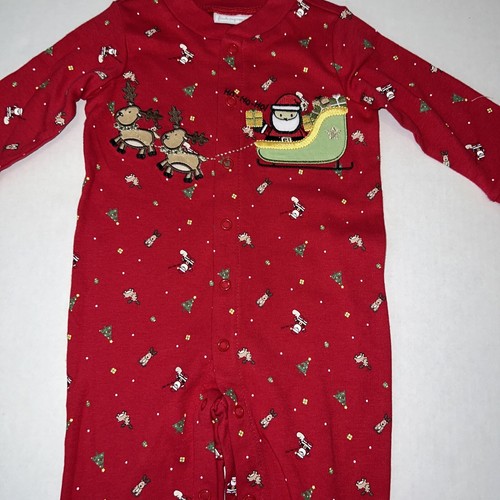 First Impressions Baby Boy Girl Christmas one piece Romper PJ 3-6 Months NEW - Picture 5 of 6