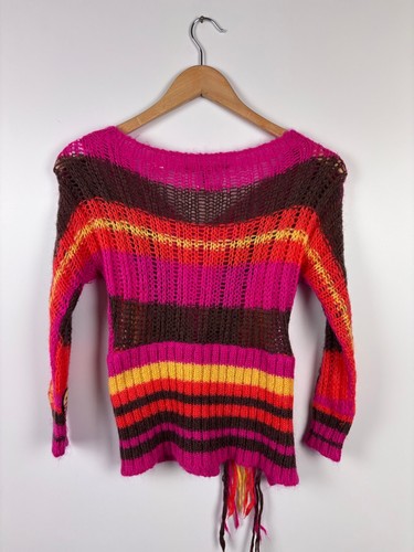 Vintage Miss Sixty Pullover Mohair Acryl Bunt Größe 8 Jahre - Bild 6 von 8
