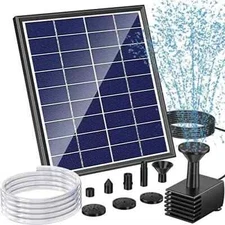 Solar Bird Bath Fountain Pump 6W Outdoor Solar Water Fountain Pump for Bird B...