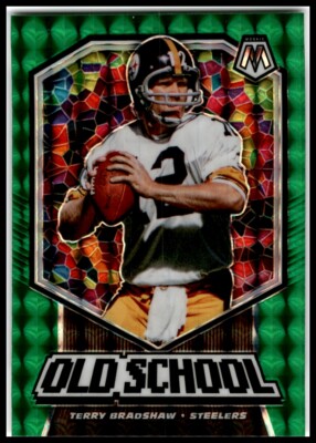 2020 Panini Mosaic #OS3 Terry Bradshaw Old School Mosaic Green