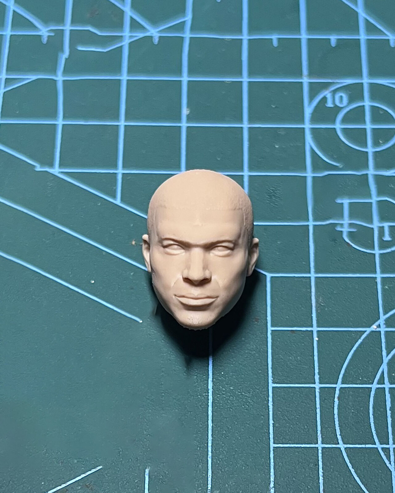 1/12 Scale ML Size France Footballer Man Unpainted Head Carved Sculpt Model Toys