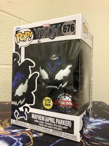 Funko POP! Marvel MAYHEM (APRIL PARKER) GITD Special Ed w/ Protector - Picture 2 of 7