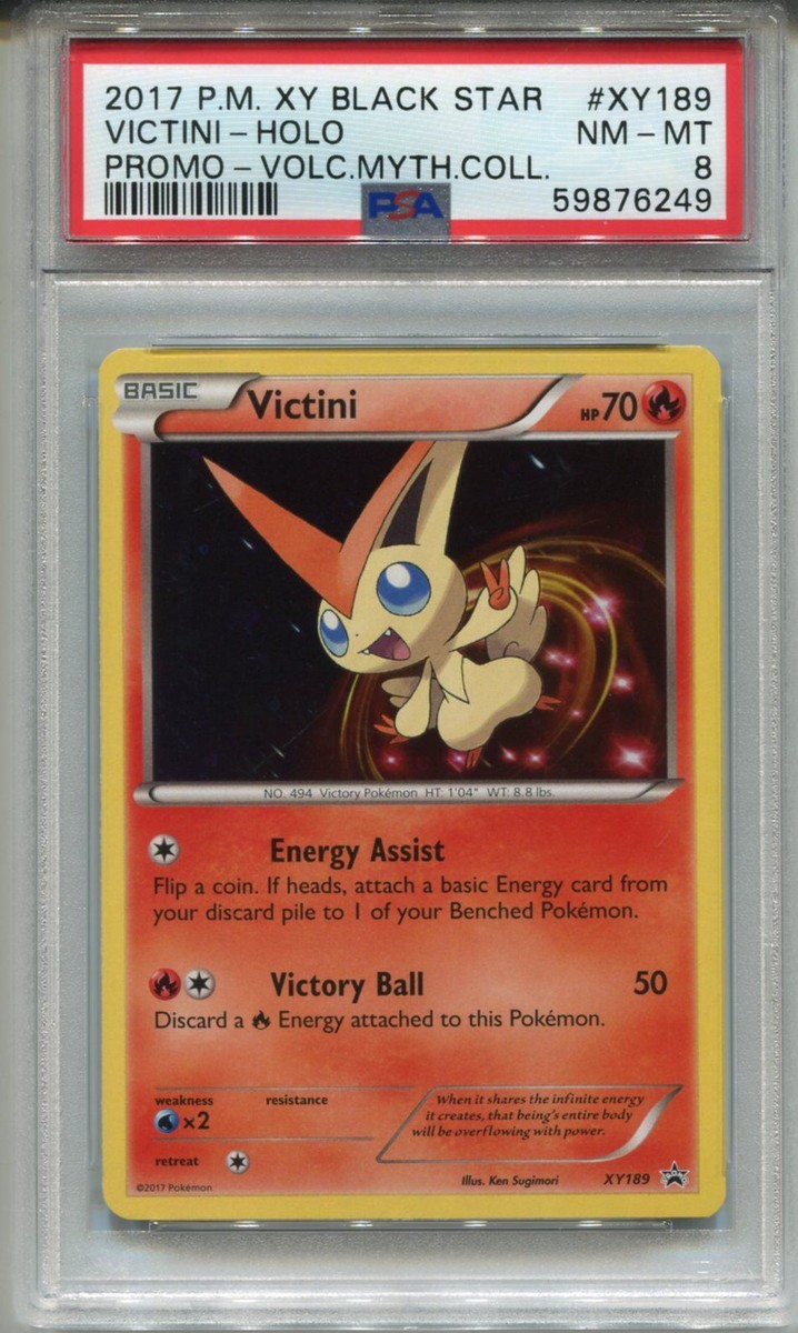 Pokemon X & Y Black Star Promo XY189 Victini Holo PSA 8 | eBay