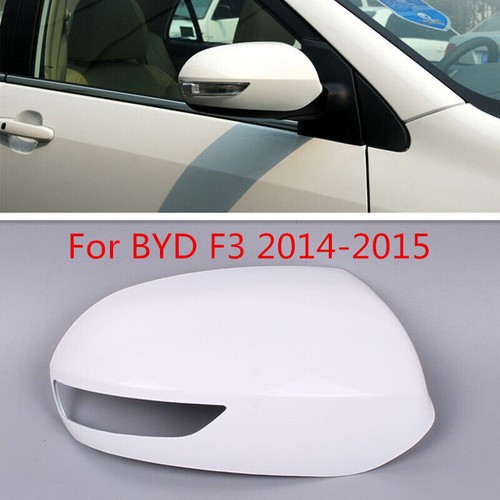 White Right Side Rearview Door Side Mirror Shell Cover Cap For BYD F3 2014-2015 - Imagen 1 de 4