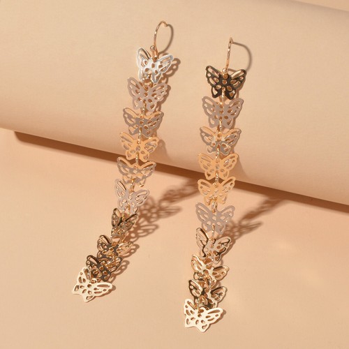 Creative Designer Jewellery Black Red Hollow Butterfly Dangle Insect Earrings - Picture 82 of 118