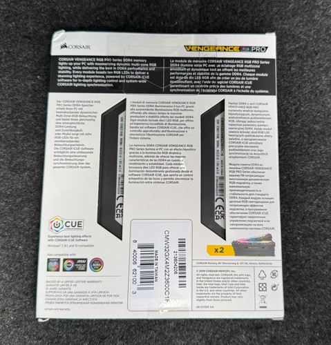 32GB CORSAIR Vengeance RGB Pro (2 x 16GB) DDR4 3600 288-Pin PC RAM (NUEVO) - Imagen 2 de 2