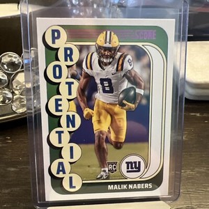 MALIK NABERS 2024 SCORE Pink Foil PROTENTIAL ROOKIE LSU Giants #4