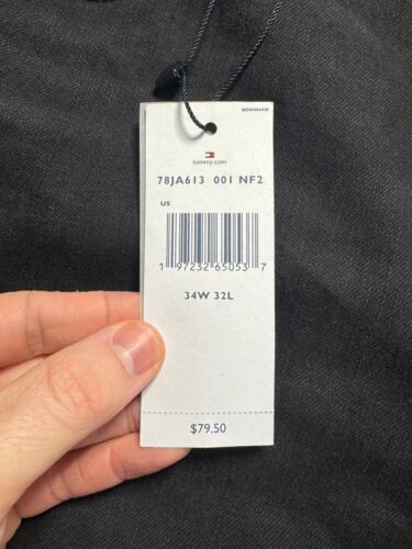 Tommy Hilfiger Jeans Men's 34x32* Black THFlex Slim Fit Stretch Performance NWT - Picture 2 of 12