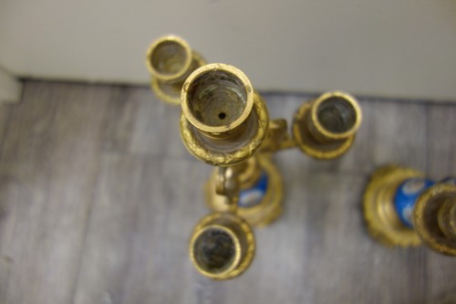 Paar Kandelaber Rechts 4 Leuchten Bronze Guter Zustand General - Picture 4 of 9