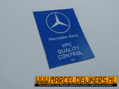 Mercedes aufkleber VPC QUALITY CONTROL 436