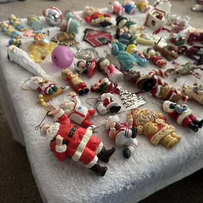 Vintage Christmas Ornaments 1960-2000 Lot Hallmark Santa's Betsey