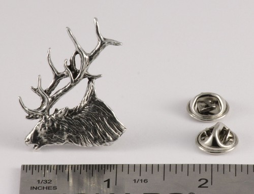 Imán para refrigerador con cabeza de alce de peltre, 1,5 pulgadas, metal, hecho a mano en EE. UU. - Imagen 4 de 21