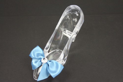 Set of 2 Princess Acrylic Slipper Cake Topper Party Favor Choose Satin Bow Color - Picture 38 of 40