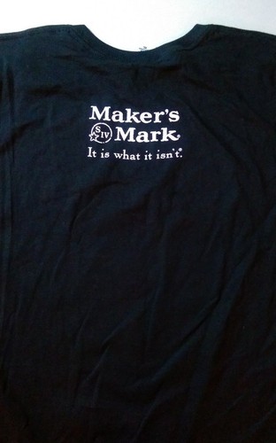 NEU - MAKER'S MARK WHISKEY LS XL T-Shirt einfarbig schwarz Weihnachtsschmuck neu ohne Etikett - Bild 3 von 5