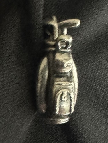 Retired James Avery Golf Club Cart Bag 3D HTF Charm Pendant Sterling Silver wBox - Picture 7 of 10