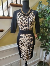 Zara W&B Collection Animal Print Dress- Small