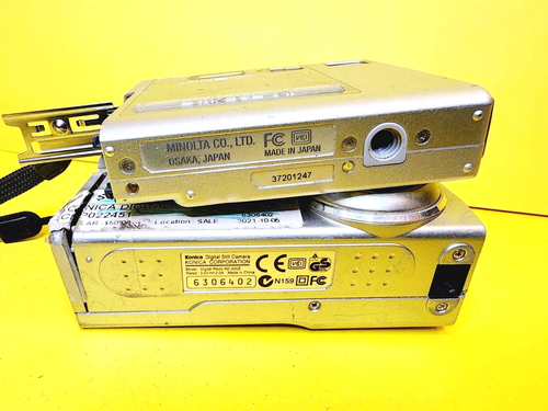 LOT 2x MINOLTA DIMAGE X REVIO KD-200Z DIGITAL CAMERA DIGITAL ZOOM COMPACT SILVER - Picture 5 of 6