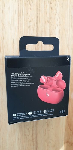 Genuine Beats by Dr. Dre Studio Buds Wireless Earbuds - Red (MJ503LL/A) New  - Picture 2 of 4