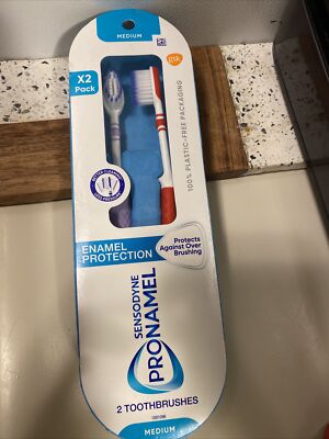 2 Pack of Sensodyne pronamel Meduim Toothbrush Enamel Protection