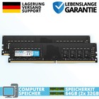 64GB DDR4 RAM PC4-2133P-UA1-10 2133 MHz DIMM 2Rx8 1.2V CL15 Unbuffered (2x 32GB)