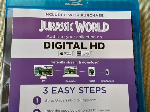Jurassic World Blu Ray and DVD Discs - Extra Features - Viewed Once -Great Shape - Imagen 4 de 4