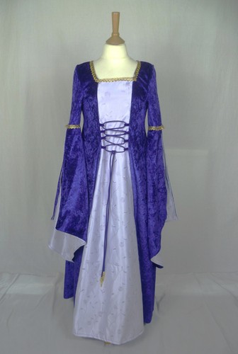 Girls Purple Renaissance dress 7 to 8 yrs, Custom Made, Pick your measurements - Picture 4 of 6