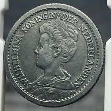 NETHERLANDS 1919 1/2 GULDEN