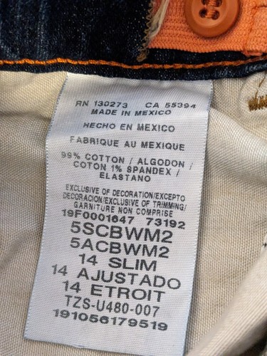 Wrangler Boys Jeans Size 14 Slim Waist 24In Inseam 26.5In - Picture 9 of 10