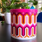 Vtg Jonathan Adler Cottonelle Toilet Paper Holder Storage Roll Container PINK